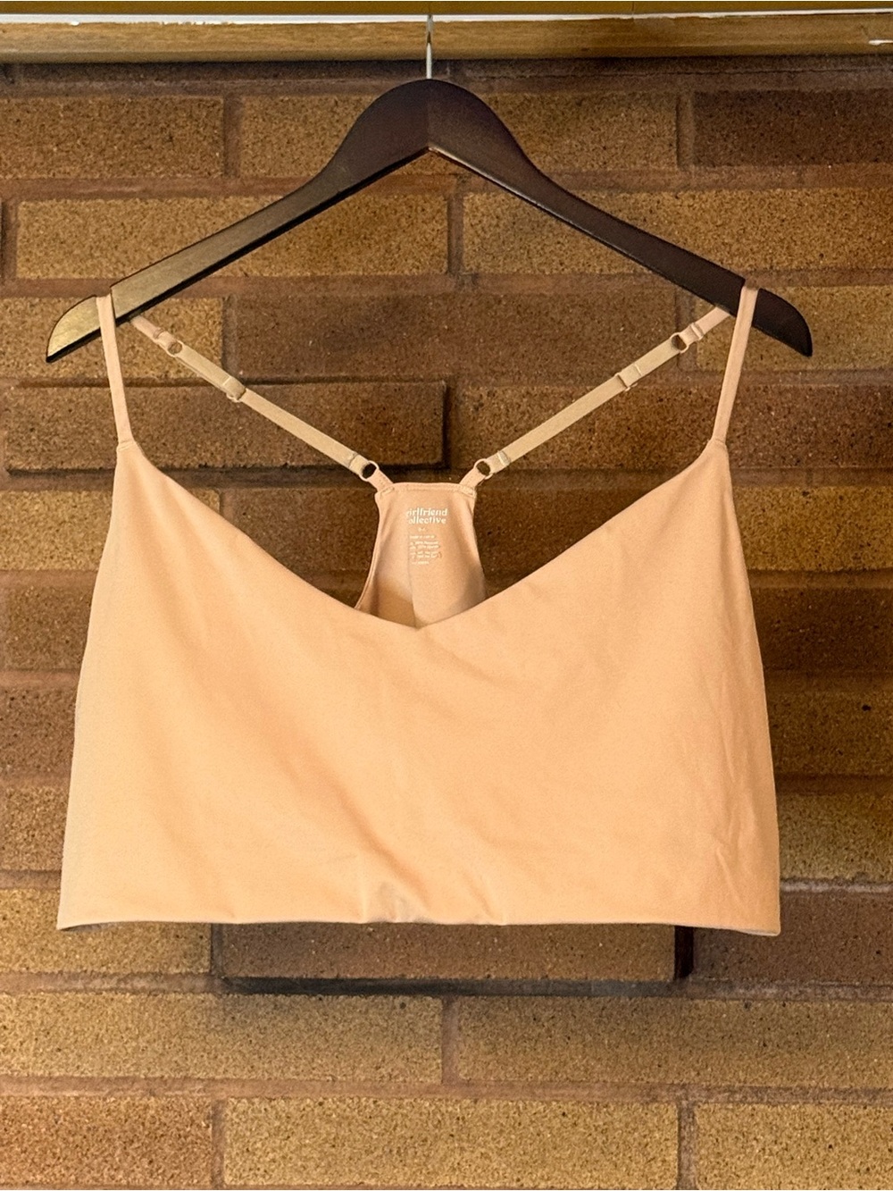 girlfriend collective Nude Bralette with adjustable straps